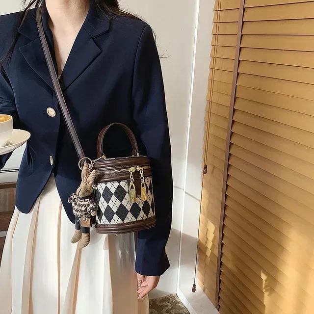 Fashion Female Bag with Zipper Small Bags for Women Luxury Designer Leather Bucket Shoulder Bag