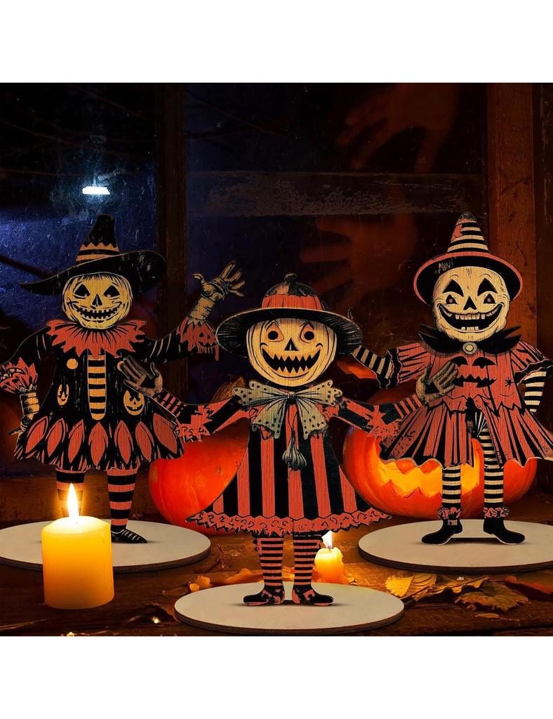 Dwuwymiarowa Dekoracja Wejściowa na Halloween 0,4 cm Dynia Strach na Wróble, Dekoracja na Imprezę Plenerową, do Ogrodu i na Ścianę, Dziedziniec