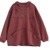 Sweatshirt for Women Cotton Oversize Hooded Fleece Thickened Loose Round Neck Casual Pullover Long Sleeve Top Sweatshirt