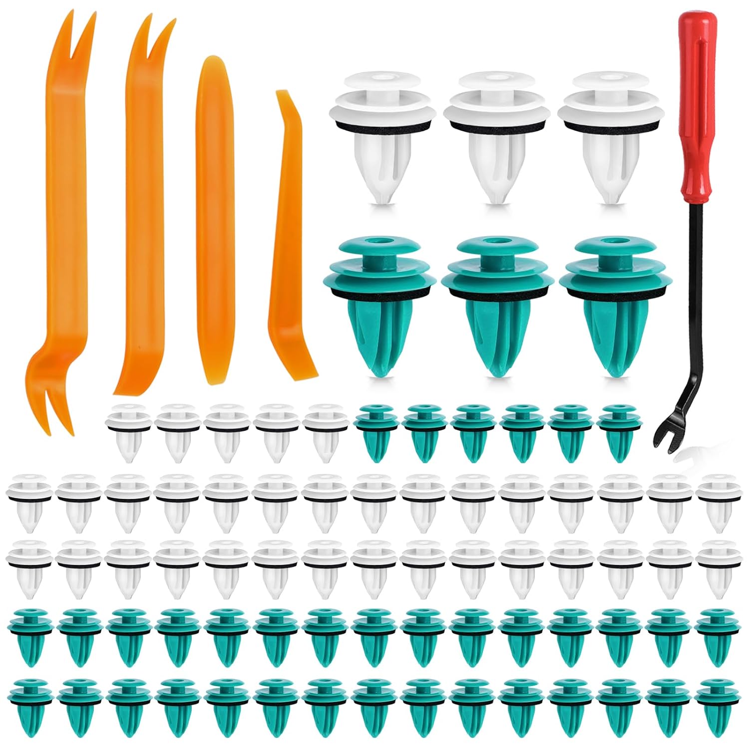 Xislet 100Pcs Trim Door Panel Retainer Clips 90467-10188 Compatible With Toyota Lexus Corolla Camry Sequoia Tundra Tacoma Door Trim Clips 90467-A0005