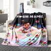 Name Custom Music Themed Harry-styles Print Flannel Blanket High Quality Warm Comfortable Cover for All Seasons Perfect for Gifts Home Decor