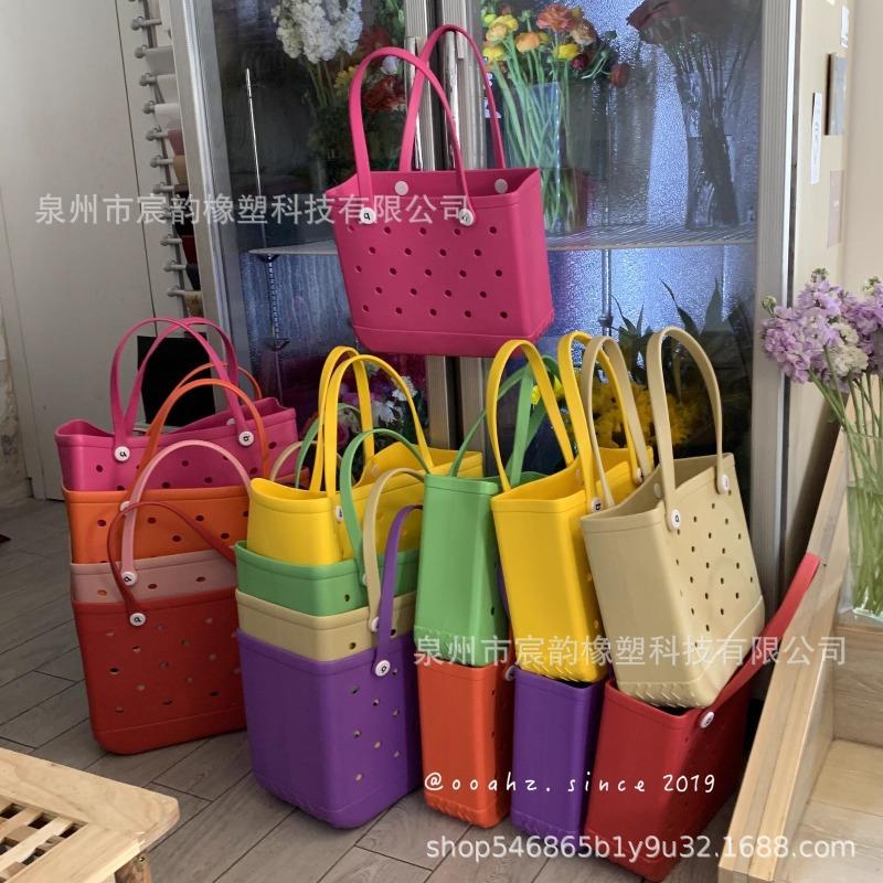 Borse estive carine con buchi Borsa a spalla in EVA Borsa da spiaggia mini in gelatina DIY Borsa a tote