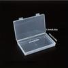Double Button PP Transparent Plastic Box Hardware Parts Photo Storage Box Rectangular Product Packaging Component Plastic Box