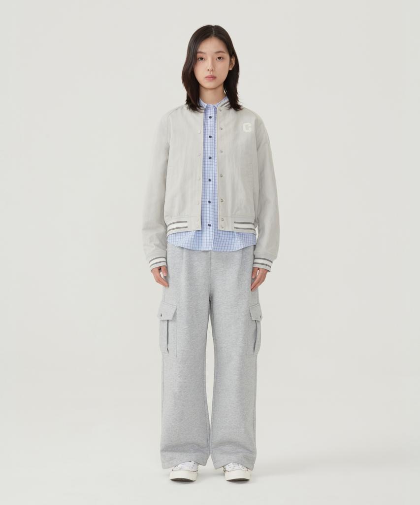 COVERNAT WOMAN Cargo Sweatpants Melange Grey