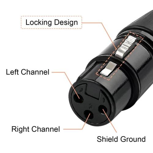 Xiatiaosann 10-Piece Pack of 3-Pin XLR Solder Connectors, Female Microphone Cable Connector Sockets and Plugs for Connecting Amplifiers and Mixers, Hi