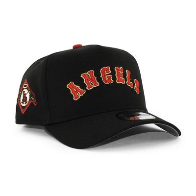 Limitierte Kappe 9FORTY Snapback SNAPBACK CAP 940 MLB MiLB NFL NBA Hut Farbiges Visier VISIER Seitenaufnäher Los Angeles Angels [New Era] EU/AU (Los (LA Schwarz)) [Artikel]