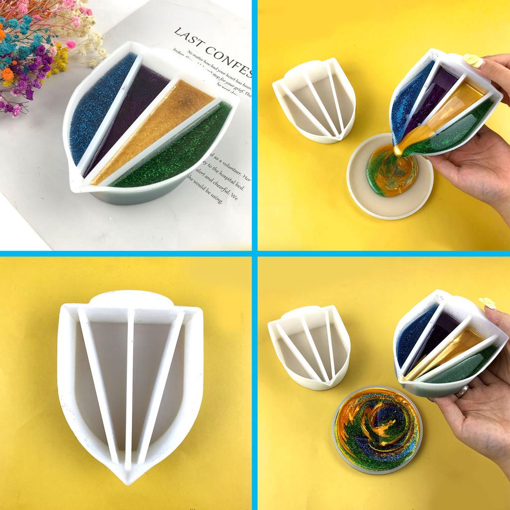 Split Cups For Paints Pouring Acrylic Paint Pouring Cup Silicone Art Paints Tree Rings Ribbons Fluid Pour Supplies For DIY Art