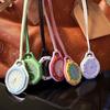Unisex Octagonal Silicone Pendant Necklace Quartz Pocket Watch for Children