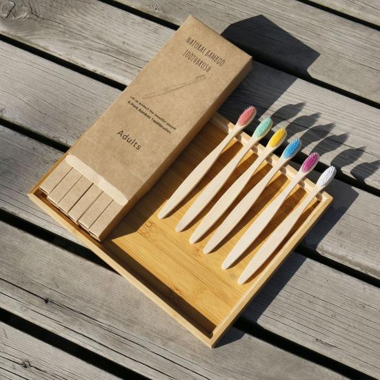 10Pcs Soft Bristle Toothbrush Tasteless Non-slip Handle Comfortable To Grip Eco-friendly Portable Teeth Cleaning Tool Individual Package Charcoal Soft
