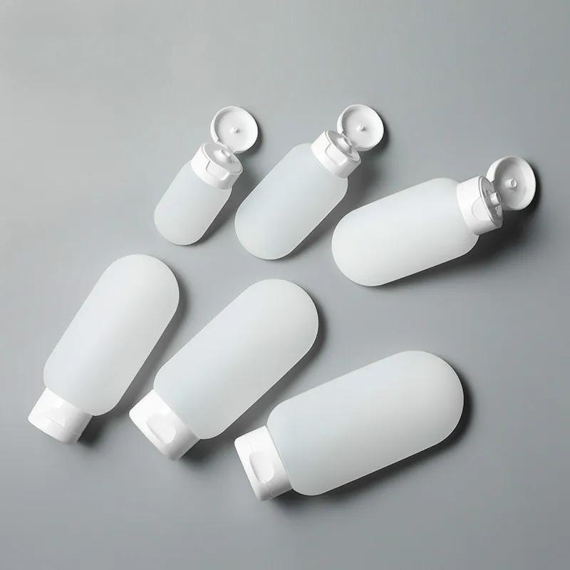Clear Squeeze Tube Cosmetic Cream Lotion Shampoo Bath Lotion Containers Travel Empty White Refillable Bottles 30ml 60ml 100ml