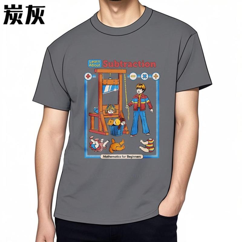 Plus Size summer Unisex tshirt Learn About Subtraction Mathematics For Beginners Short Sleeve Rock O Neck tops