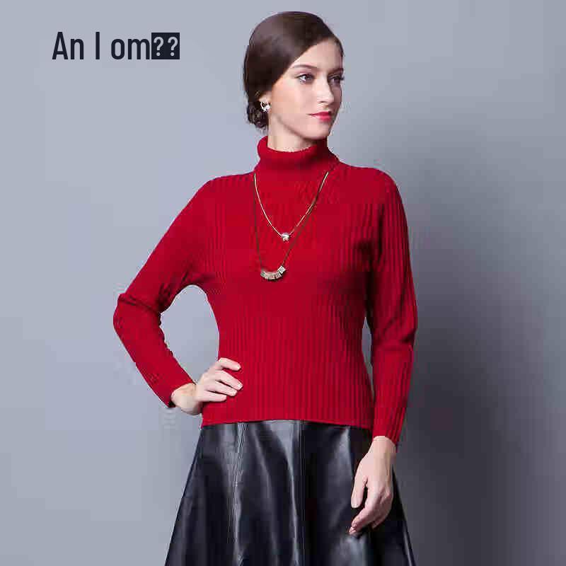 

Anlom Women s Versatile Half-Turtleneck Knit Top XL