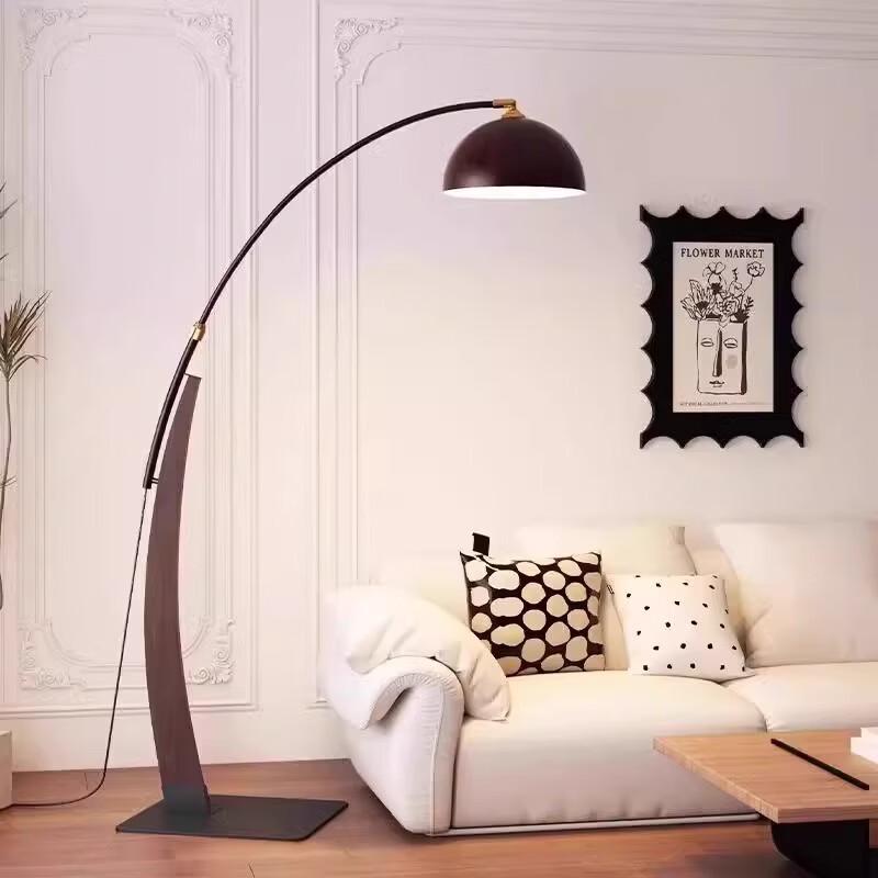 Dream Bubble Walnut & Iron LED Floor Lamp