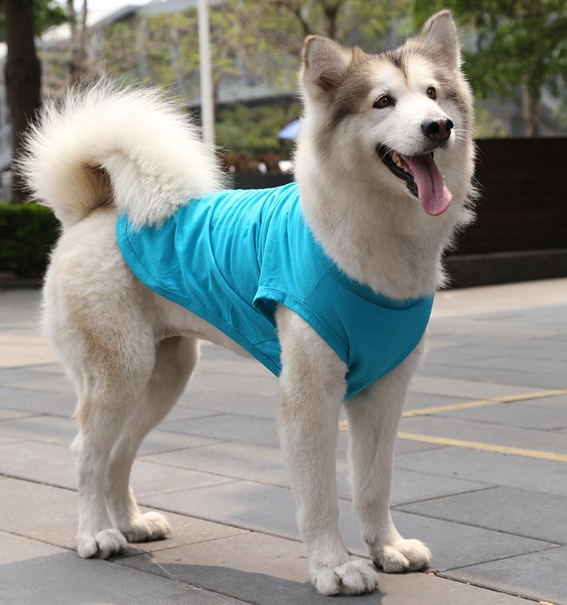 Dog T-Shirt Spring Summer Cotton Plain Vest for Small Medium Large Dogs Pet Supplies