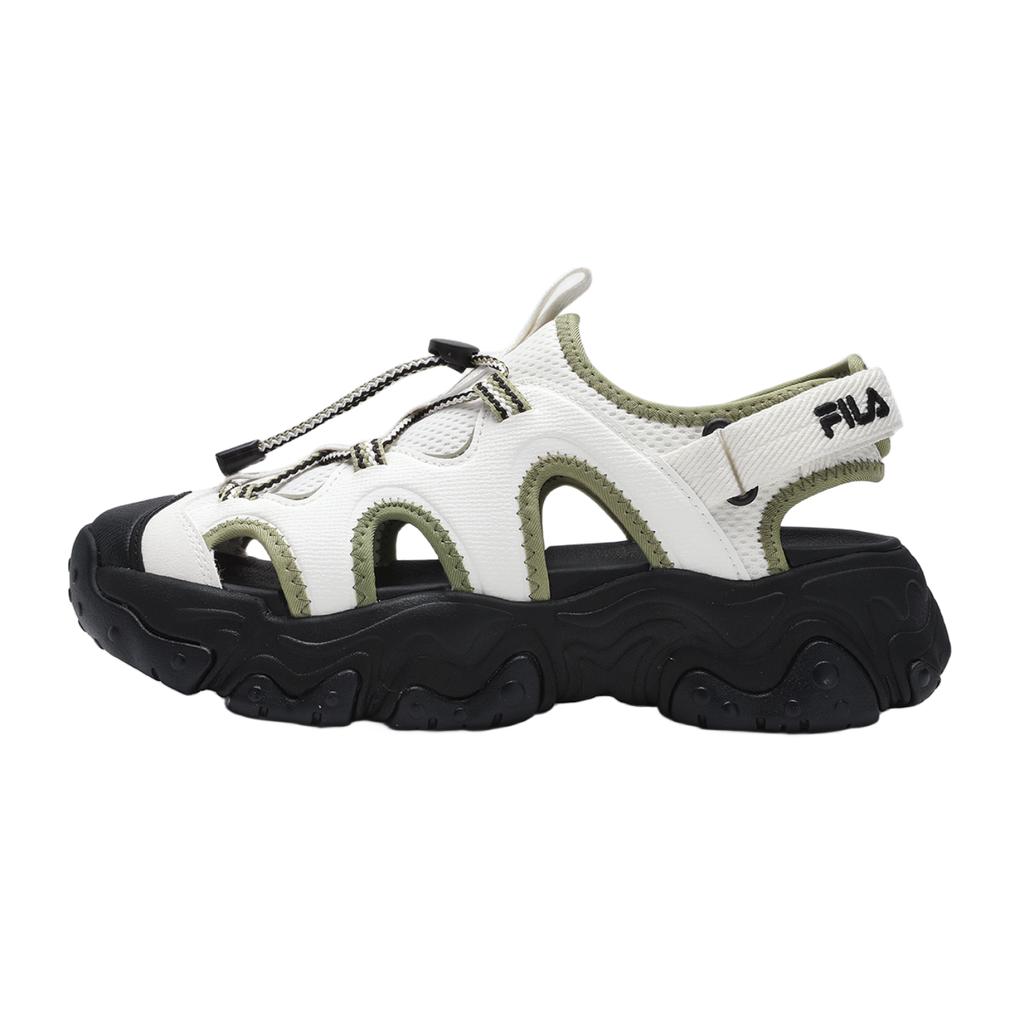 FILA Fluid 5 Sandal Cat Paw Retro Versatile Fashion Breathable Non-Slip Durable Beach Sandals Women sandals Moss-Green F12W422402FSM
