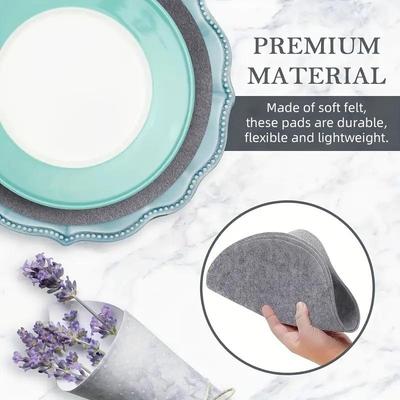 15PCS Pot Pan Felt Protectors Heat Resistant Divider Pads 3 Sizes Prevent Scratching Cookware Kitchen Mats