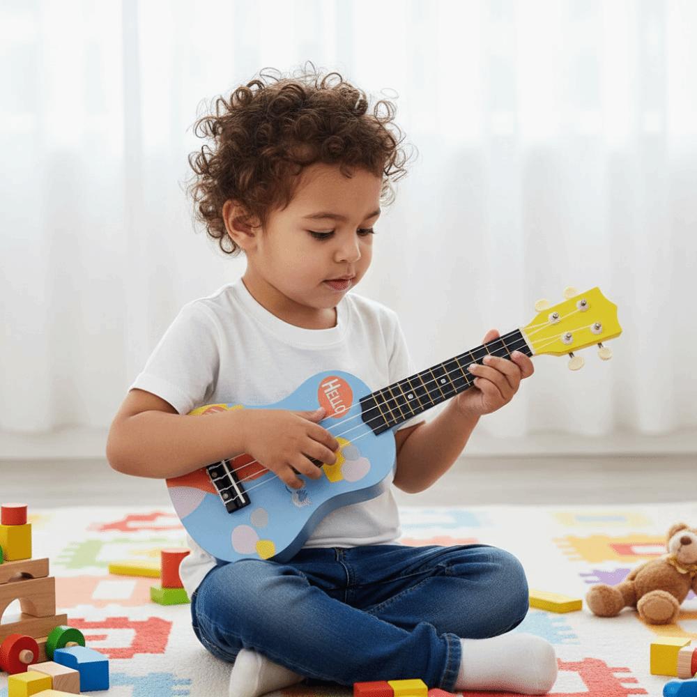 Full Wooden Barrel Body Mini Guitarra 4 Strings Beginner Ukulele Kids Ukulele  Musical Awakening