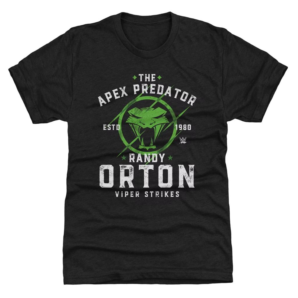 Summer Men's Black Randy Orton Viper Bite T-Shirt Summer Short Sleeve Women Tee Shirts 2025 New Sports Unseix Clothes Tops