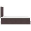 Enjoy a restful night s sleep with this ottoman bed with mattress and LED lighting in dark brown measuring 120 x 190 cm