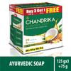 Chandrika Ayurvedic Soap Classic Handmade Bar For Naturally Radiant Healthy Skin 3NX125g + (1NX75g Free)