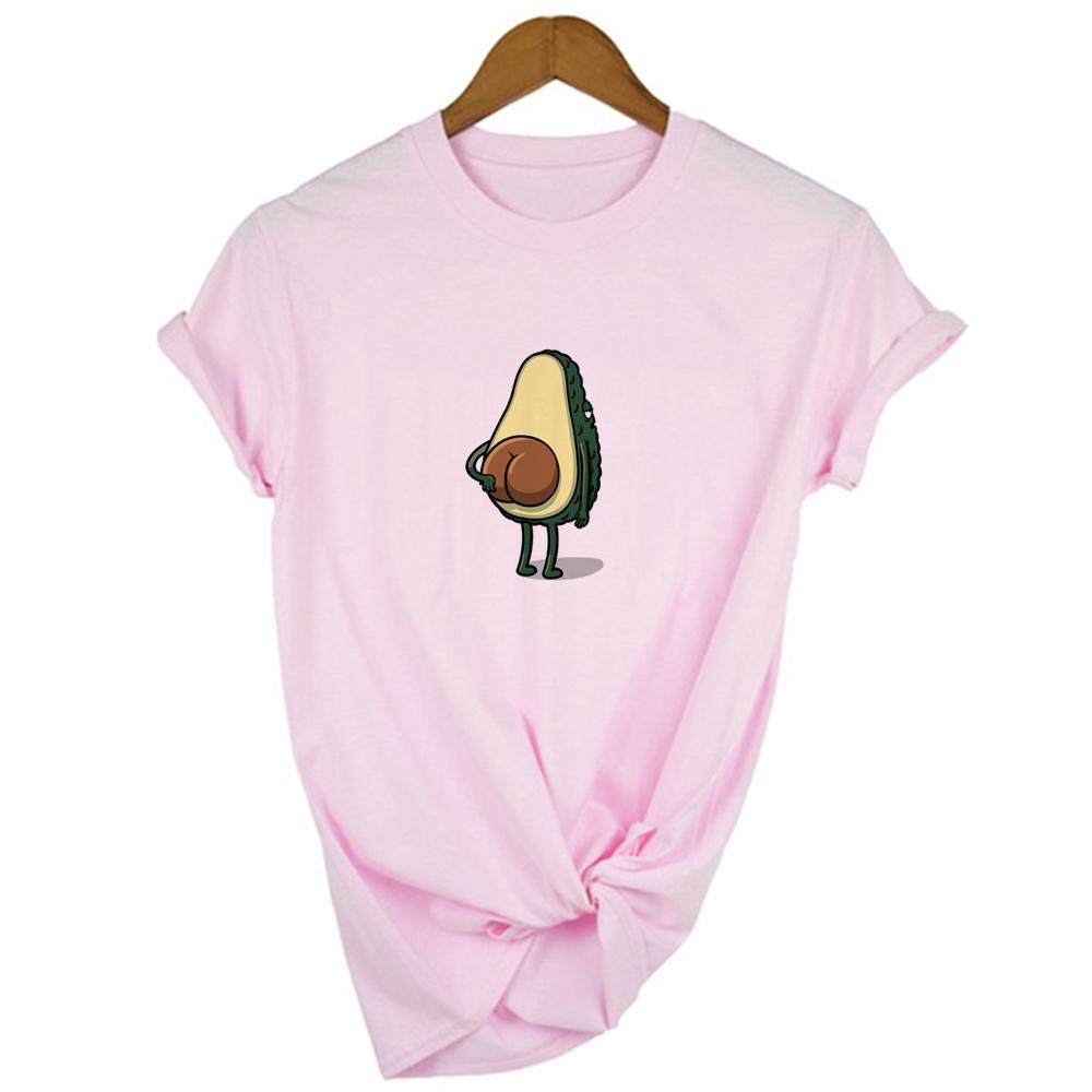 Avocado Women Short Sleeve T Shirt Casual Cartoon Kawaii Graphic Tops Female Harajuku Tee Summer