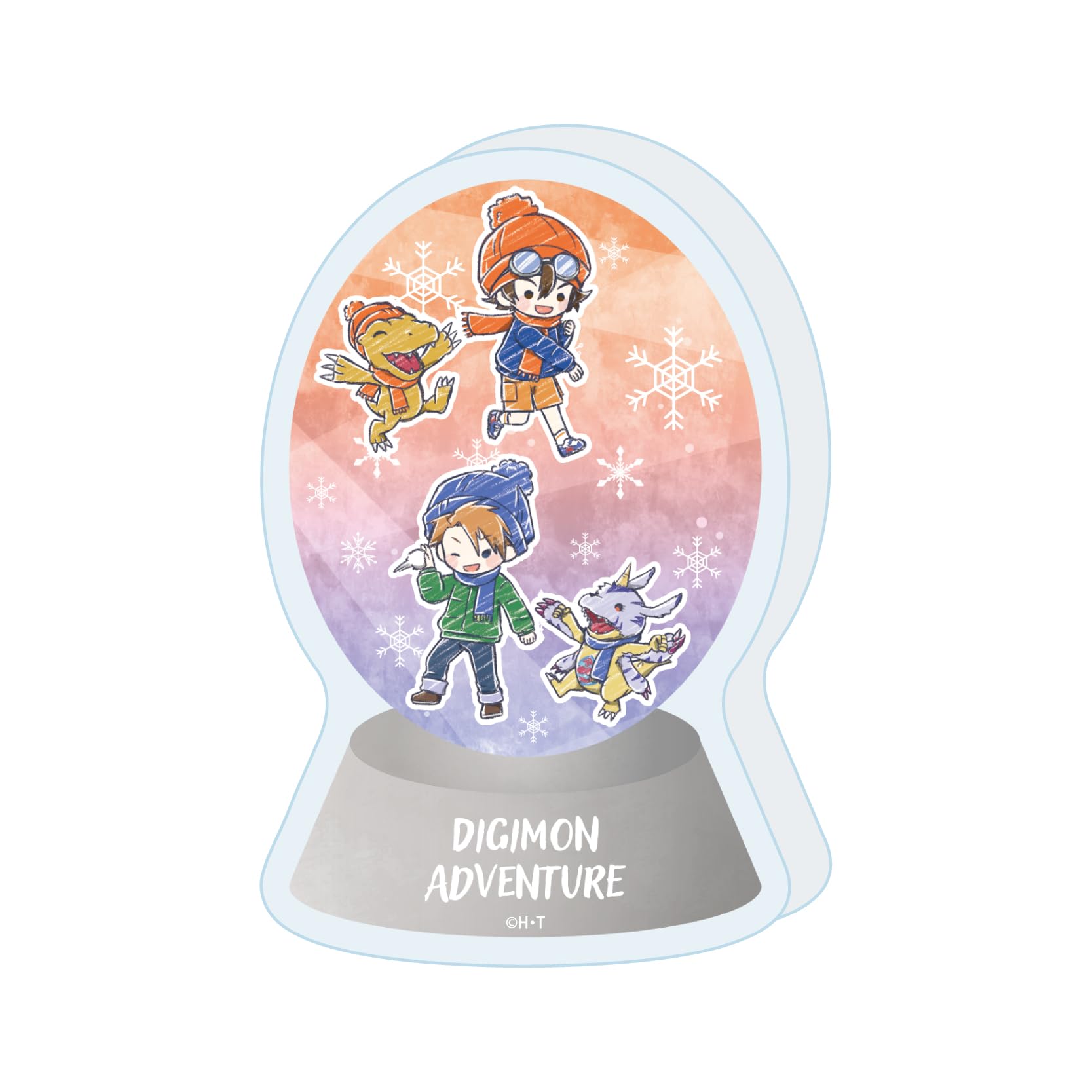 

Digimon Adventure 01 Taichi Yamato Gabumon Snow Play Art Collection Bottle Yagami, Agumon, Ishida, Ver. [Graff Illustration]