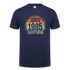 Made In January 1985 T Shirt Short Sleeve Born In March September October Every Month of 1985 Tops 40th Birthday Gift Tee OT037