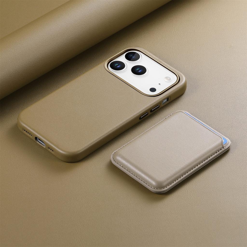 Magnetic Card Bag Leather Phone Case for IPhone 17 Pro Max Air 17 16E 16 Pro 15 14 Plus 13 Detachable Bracket Wallet Flip Cover