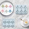 Airplane Fondant Silicone Mold, 3D Airplane Ice Cube Tray, Aircraft Silicone Chocolate Candy Mold, Airplane Shape Baking Mould for Mousse, Jellies,