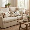 Pastoral Floral Embroidered Cushion Cover Canvas Square Decorative Pillow Case Spring Theme Wear Resistant