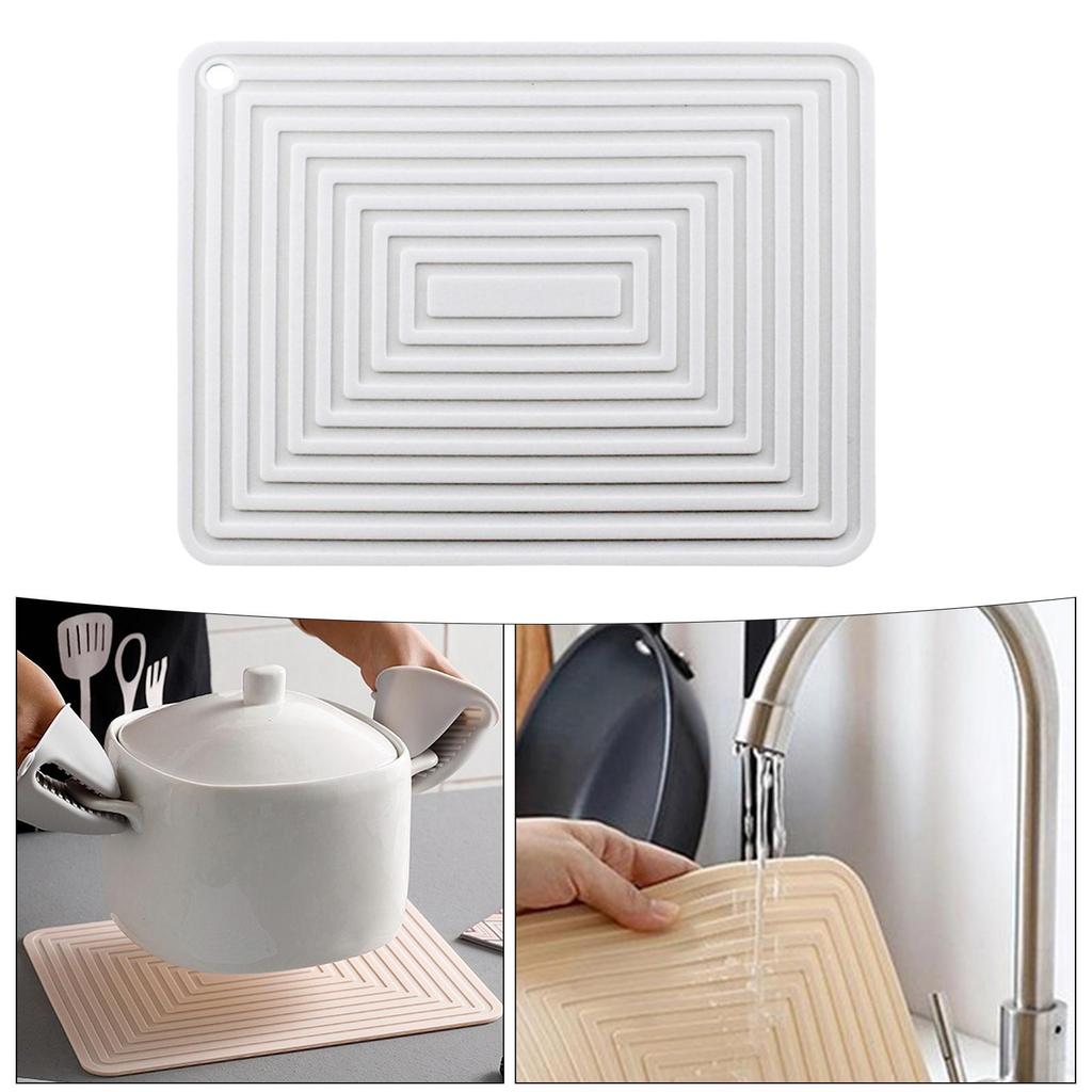 Gel Draining Mat, Pot Holder, Heat-insulating Dishes And Utensils, Dish Drainer, , Non-slip