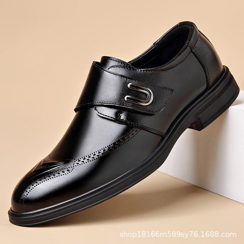 Men's casual leather shoes, genuine leather first layer cowhide non-slip and wear-resistant fashion men's shoes