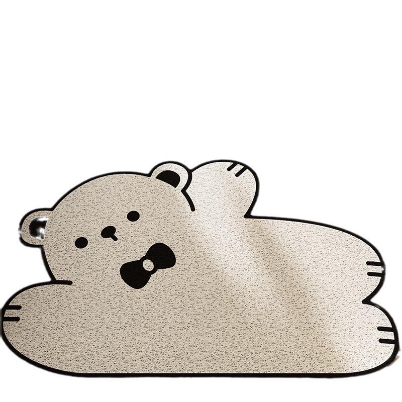 Door Anti-fouling Mat Cute Cartoon Pet Silk Ring Can Be Cut Door Anti-fouling Mat Porch Scraping Mud Dust