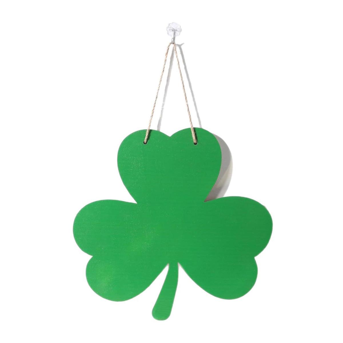 

Деревянный знак на дверь с клевером Yousheng St.. День Святого Патрика Подвесная вывеска на входную дверь Знак трилистника для декора крыльца и стены фермерского дома