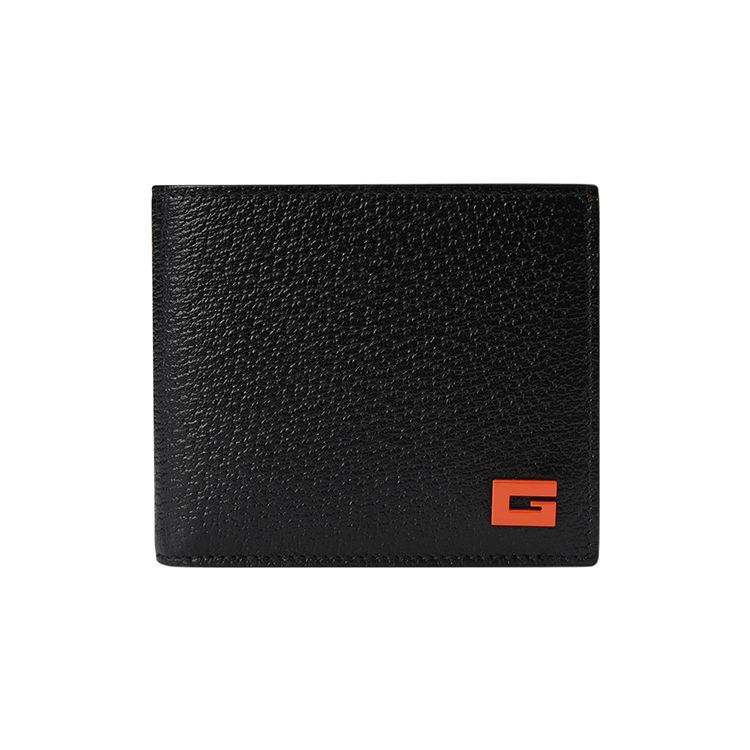 

Gucci Bold Letter G Detail Ceramic Effect Leather Card Holder Men Card Holder Black Orange 739358-1AAJA-1191 Gift Set(Basic Set+Box+Shopping Bag)