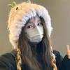 Cloth Accessories Kawaii Funny Hat Knitting Ear Protection Hat Outdoor Cartoon Plush Hat  Boy