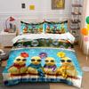 Poolside Duck Figurine Set Soft Comfortable Duvet Cover Bedding Set Included 1*Duvet Cover & 2*Pillowcases Gift