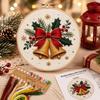 Santa Claus Christmas Embroidery Kit Handmade DIY Embroidery Kit Cross Stitch Set  Indoor