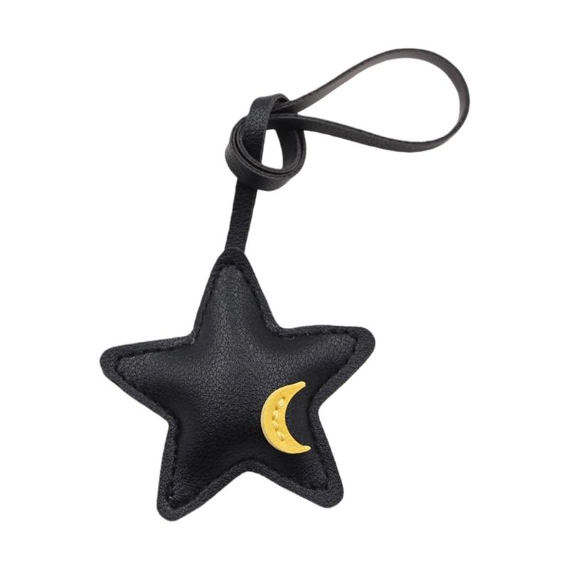 Innovative Star Shaped Keychain Lightweight PU Bag Pendant Stylish Bag Charm for Modern Lifestyle Home and Car Decors