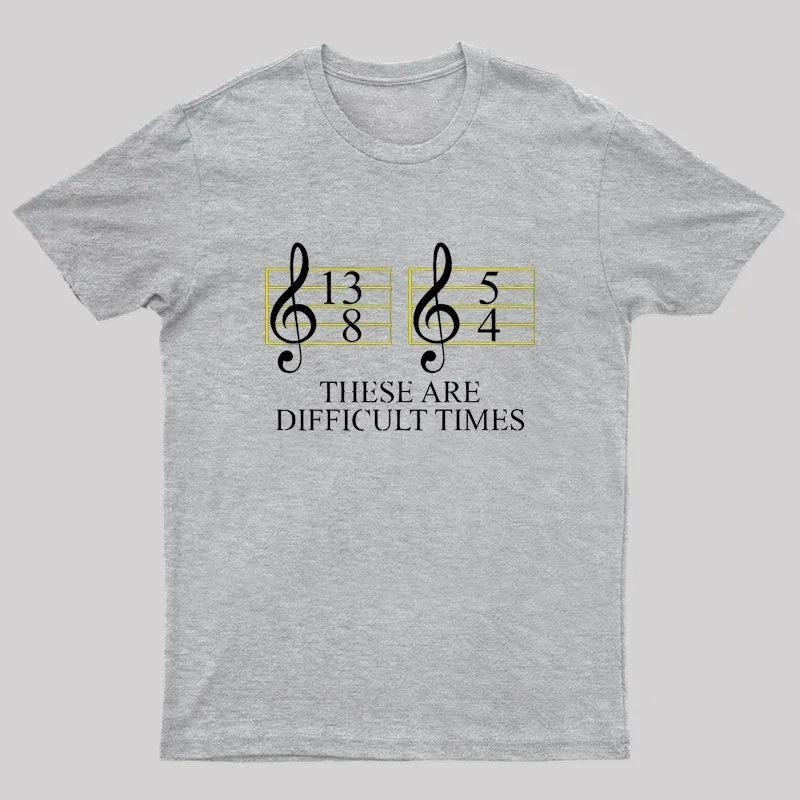 

Music Difficult Times Geek T-Shirt New Spring/Summer Arrivals Regular Fit Casual Streetwear S разноцветный