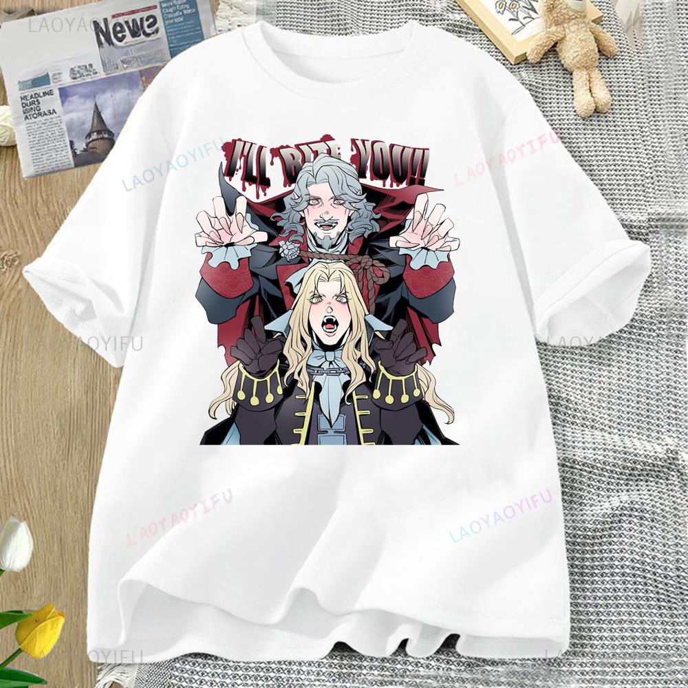 Castlevania Alucard Printed T-shirt Tops Castlevania Alucard Two-dimensional Casual for Daily Wear and Casual Outings