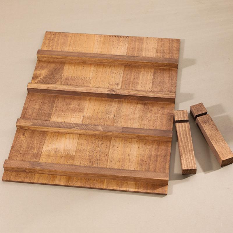 Ohrring-Aufsteller aus Holz 3/4/5 Ebenen Schmuck Ohrring-Aufsteller Holz Ohrringkartenhalter Für Zuhause Laden Organisation