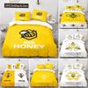 Cartoon Bee Duvet Cover Insect Honeybee Bedding Set Microfiber Wild Animal Comforter Cover King For Teens Boys Kawaii Home Decor