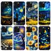 Starry Night Van Gogh Art Phone Case For iPhone 17 Air 16 15 Pro Max 14 Plus 13 Mini 12 11 Cover 7 8 SE Silicone Shell Print Fun