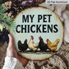 2D Flat 1pc, 8x8 in, Round Aluminum Metal Decorative Signs & Plaques for Chicken Coop, Wall Home Room Cottage Decor for Street, Shop, Garage, Farm