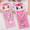2/5pcs Children's Luminous Necklace Bracelet Set Cartoon Princess Jewelry Accessories Makeup Toys for Kids Girls Birthday Gifts
