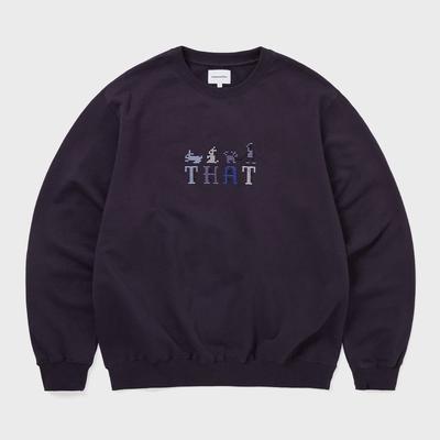 ThIs Is Never That Emblem Crewneck Dark Purple