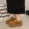 thick-soled velvet all-inclusive women's new autumn and winter Doudou Boken cotton shoes snow boots