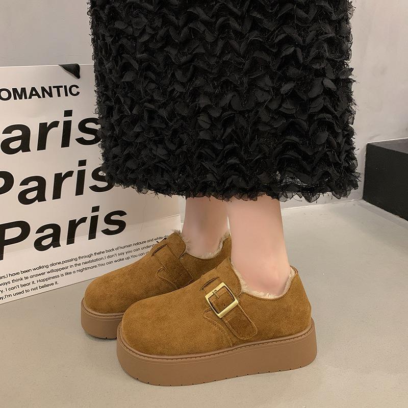 thick-soled velvet all-inclusive women's new autumn and winter Doudou Boken cotton shoes snow boots