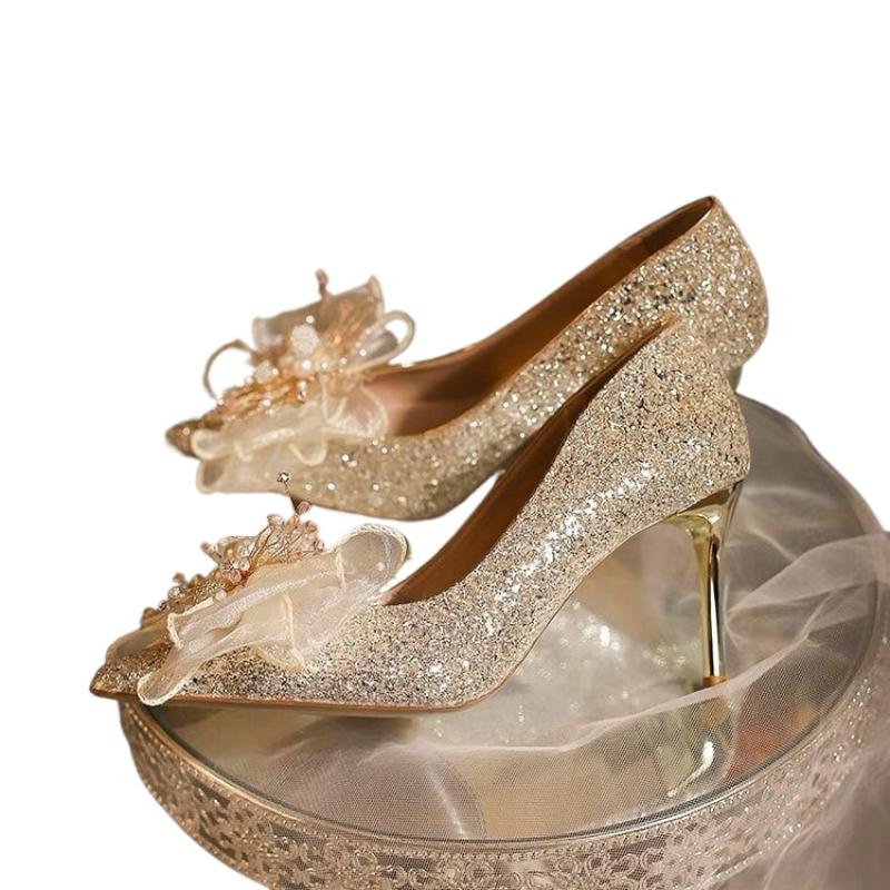 2025 New Bridal Wedding Shoes Women's High Heels Wedding Shoes Don't Worry Feet Wedding Shoes Women's Pump